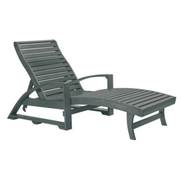 C.R. Plastic Products St. Tropez L38-18 Chaise Lounger - Slate IMAGE 1