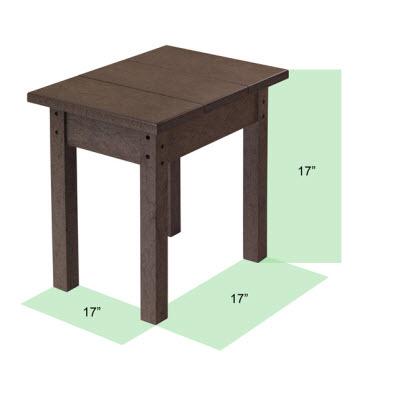 C.R. Plastic Products Generation T01-08 Small Rectangular Table - Cedar IMAGE 3