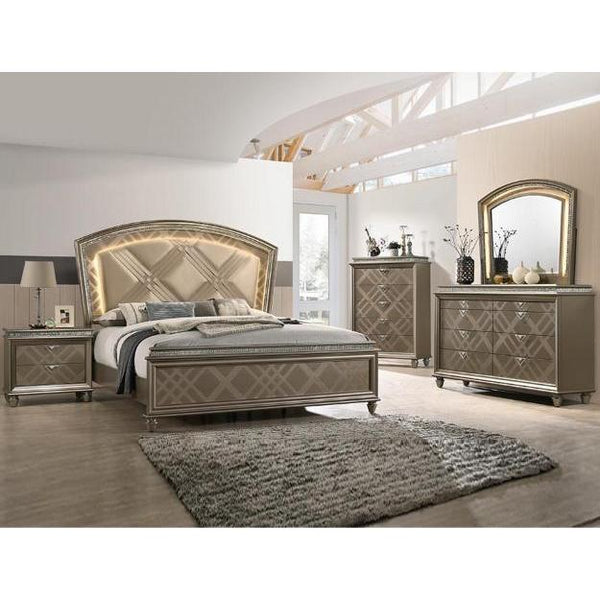 Crown Mark Cristal B7800 7 pc Queen Panel Bedroom Set IMAGE 1