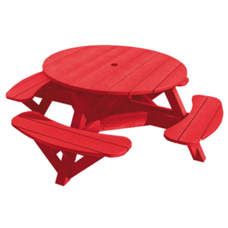 C.R. Plastic Products Generation T50-01 Picnic Table - Red IMAGE 1