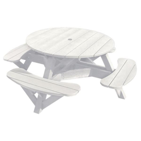 C.R. Plastic Products Generation T50-02 Picnic Table - White IMAGE 1