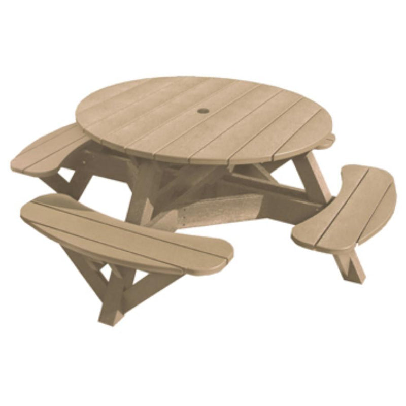 C.R. Plastic Products Generation T50-07 Picnic Table - Beige IMAGE 1