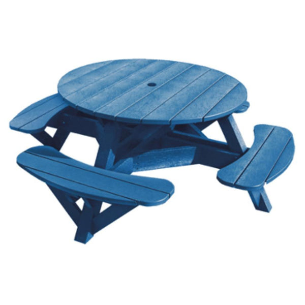 C.R. Plastic Products Generation T50-03 Picnic Table - Blue IMAGE 1