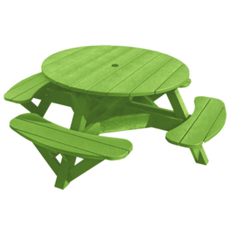 C.R. Plastic Products Generation T50-17 Picnic Table - Kiwi Lime IMAGE 1