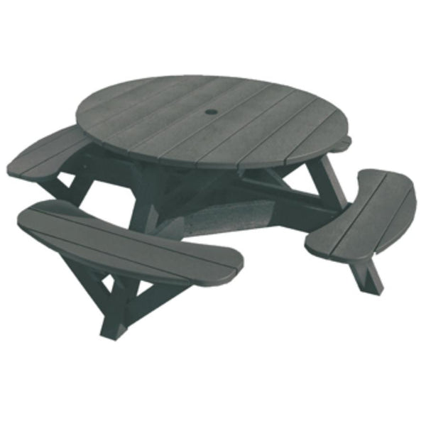 C.R. Plastic Products Generation T50-18 Picnic Table - Slate Grey IMAGE 1