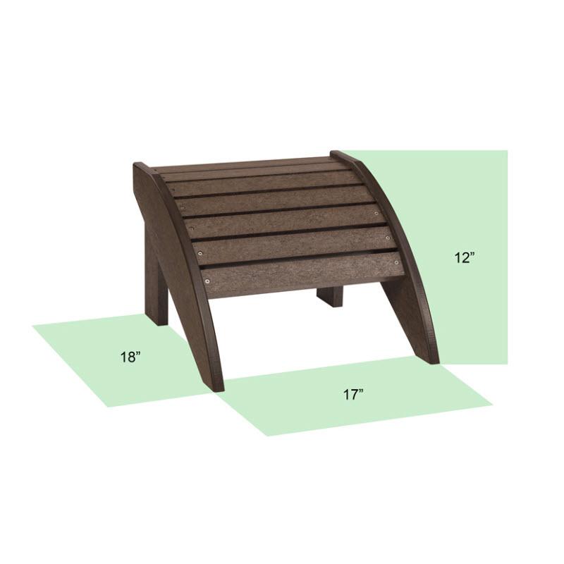 C.R. Plastic Products Generation F01-08 Footstool - Cedar IMAGE 3