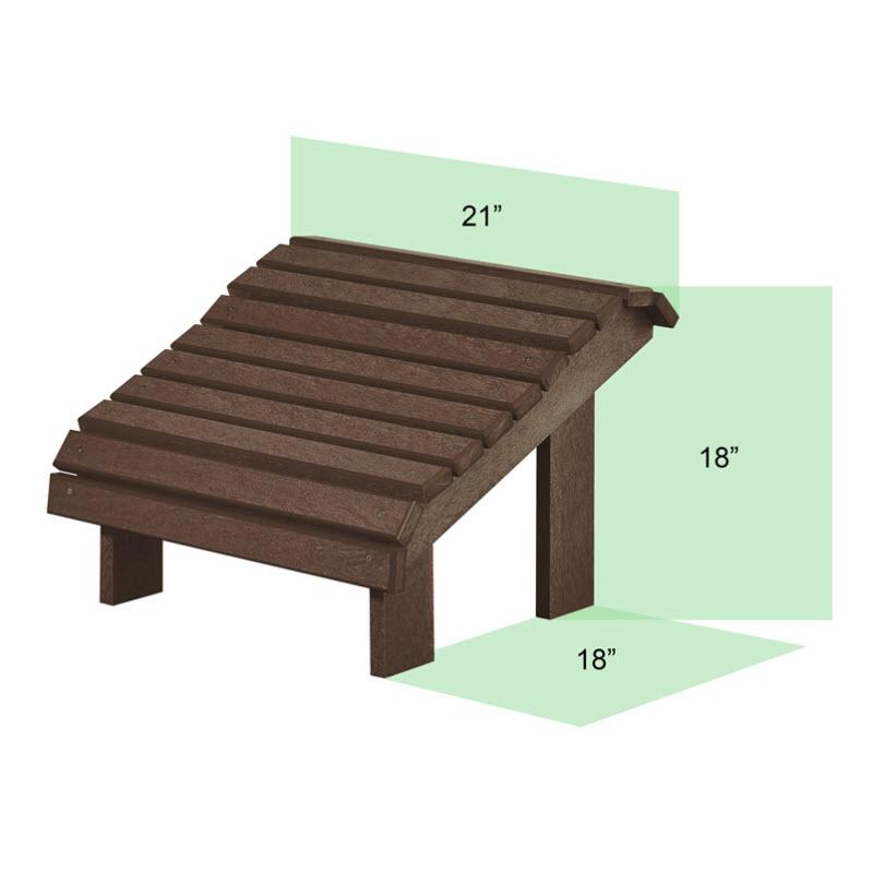 C.R. Plastic Products Generation F04-08 Footstool - Cedar IMAGE 2