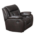 Brassex Hudson Power Leather look Recliner Hudson SA1011 Recliner (Brown) IMAGE 1