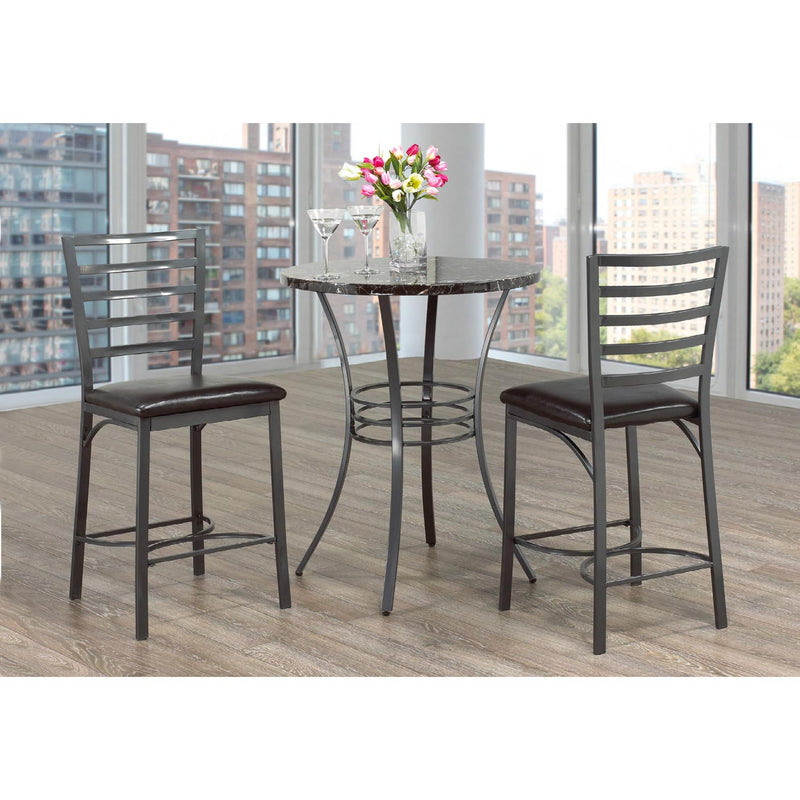 IFDC IF-1004 3 pc Counter Height Dining Set IMAGE 1