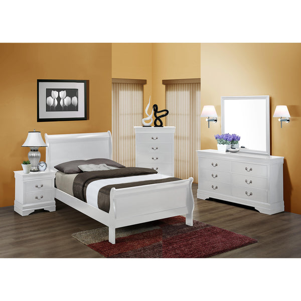 Crown Mark Helene 5006WH/B3650 7 pc Twin Panel Bedroom Set IMAGE 1