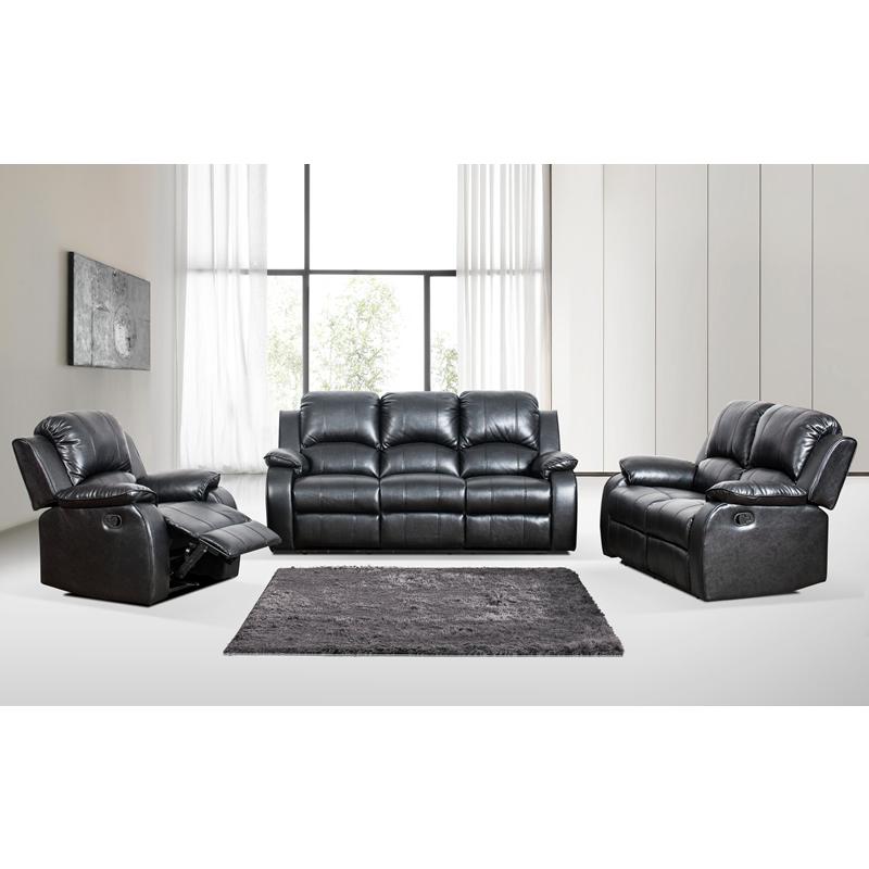 Brassex Soloman Manual Reclining Leather look Loveseat Soloman 8750-L (B) IMAGE 2