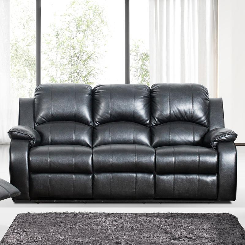 Brassex Soloman Reclining Leather look Sofa Soloman 8750-S (B) IMAGE 1