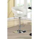 Coaster Furniture Barraza 120347 29" Adjustable Height Bar Stool - White and Chrome IMAGE 2