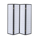 Coaster Furniture Roberto 4624 4-Panel Room Divider Folding Shoji Screen - Black IMAGE 2