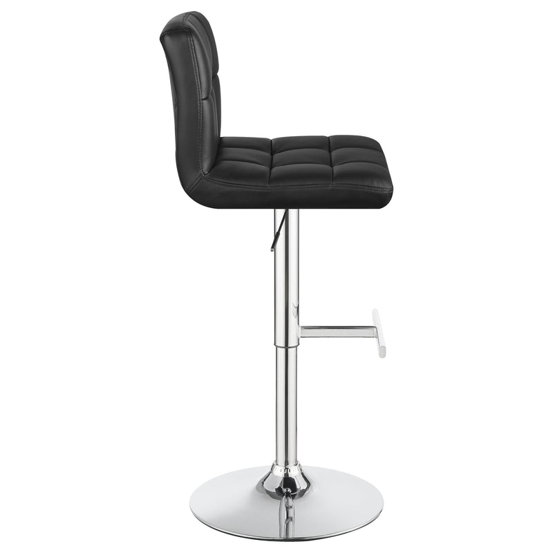 Coaster Furniture Lenny 102554 Upholstered Adjustable Bar Stool - Black (Set of 2) IMAGE 7