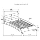 Coaster Furniture Jeremaine 300345KE Upholstered Eastern King Sleigh Bed - White IMAGE 6