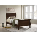  Coaster Furniture Louis Philippe 202411T Wood Twin Sleigh Bed - Cappuccino IMAGE 6