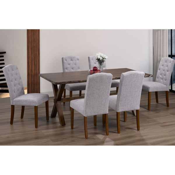 Titus Furniture T3036/256G 7 pc Dining Set - Grey IMAGE 1