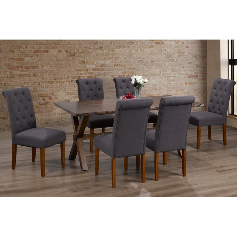 Titus Furniture T3036/258C 7 pc Dining Set - Charcoal IMAGE 1