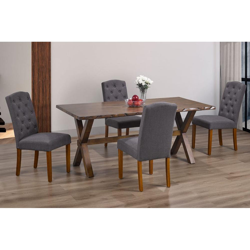 Titus Furniture T3038/256C 5 pc Dining Set - Charcoal IMAGE 1