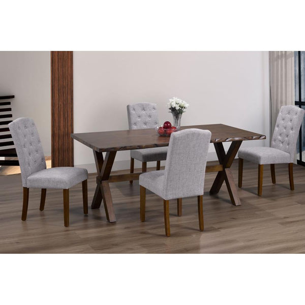 Titus Furniture T3038/256G 5 pc Dining Set - Charcoal IMAGE 1