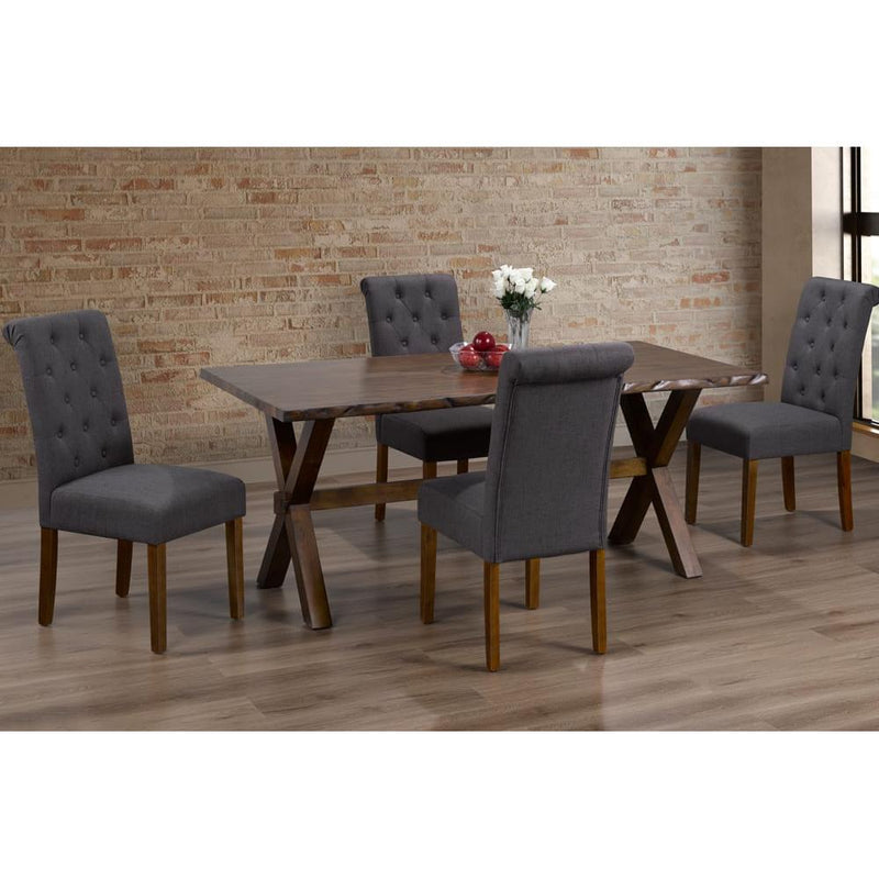 Titus Furniture T3038/258C 5 pc Dining Set - Charcoal IMAGE 1