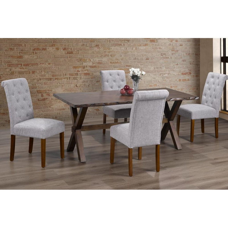 Titus Furniture T3038/258G 5 pc Dining Set - Grey IMAGE 1