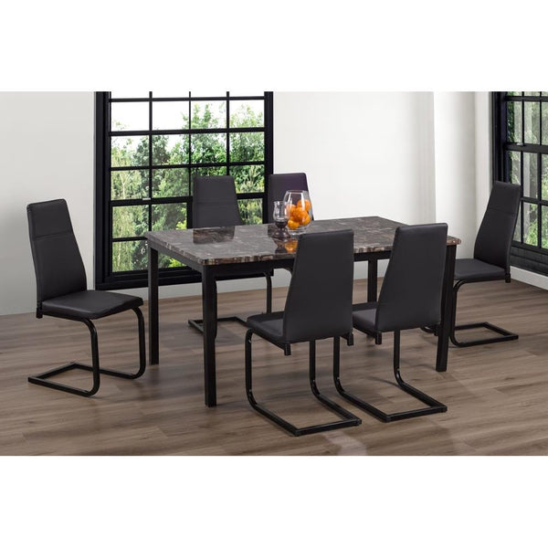 Titus Furniture T3201/210BB 7 pc Dining Set - Black IMAGE 1