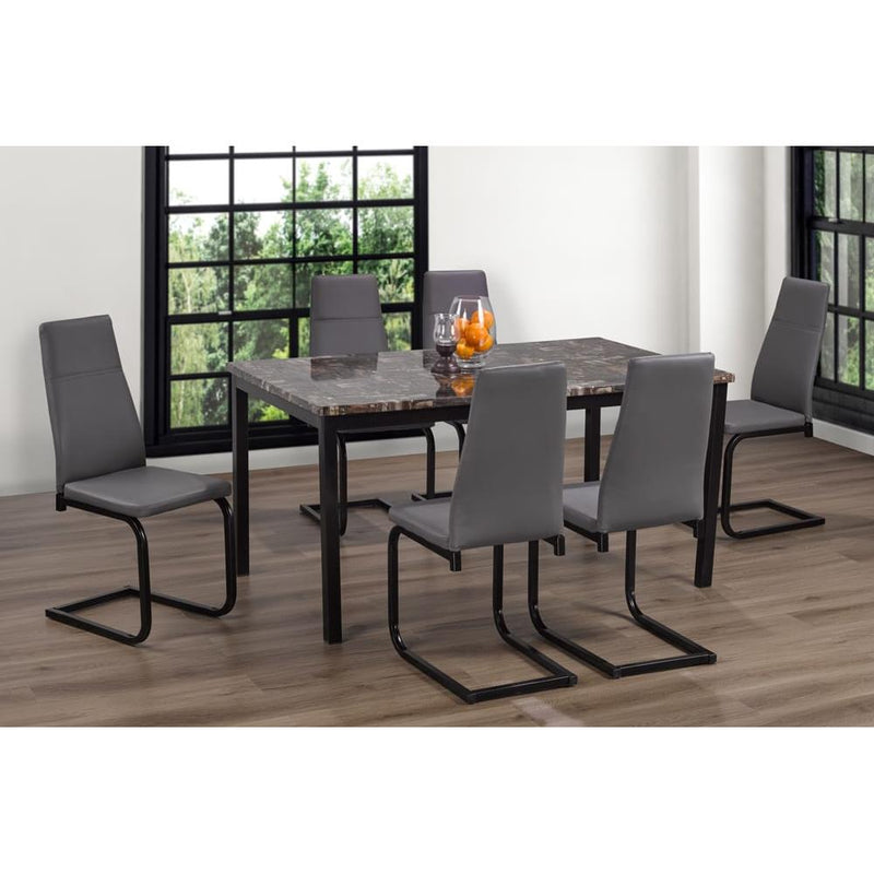 Titus Furniture T3201/210GB 7 pc Dining Set - Grey IMAGE 1