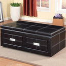  Furniture of America Ostel Leather Look Storage Ottoman CM-BN6012 IMAGE 1