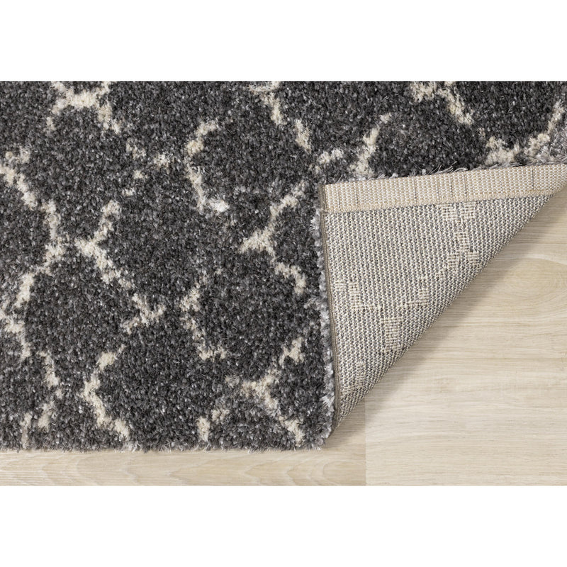 Kalora Interiors Lane Grey Cream Lattice Luxury Rug, 5'3" x 7'7" IMAGE 6