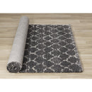 Kalora Interiors Lane Grey Cream Lattice Luxury Rug, 5'3" x 7'7" IMAGE 7