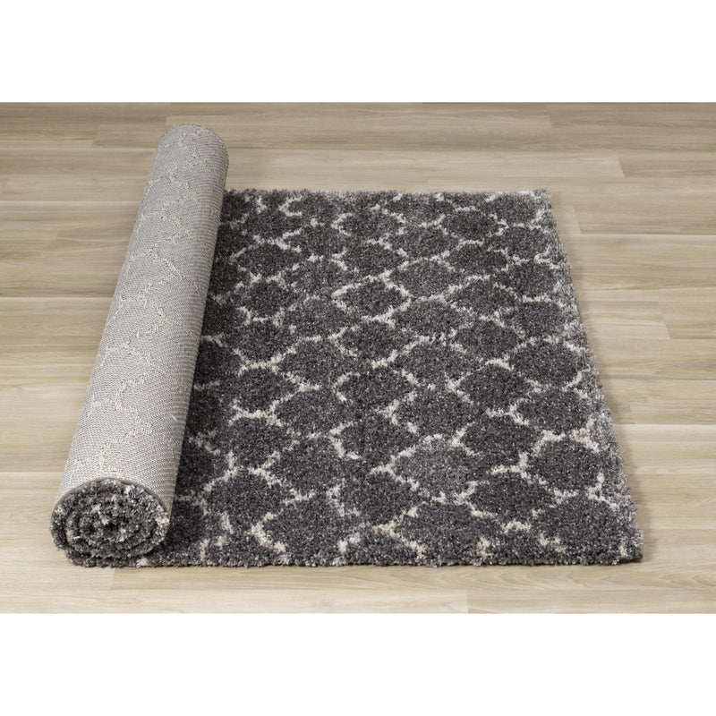 Kalora Interiors Lane Grey Cream Lattice Luxury Rug, 5'3" x 7'7" IMAGE 7