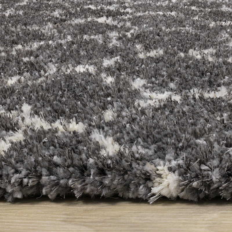 Kalora Interiors Lane Grey Cream Lattice Luxury Rug, 5'3" x 7'7" IMAGE 9