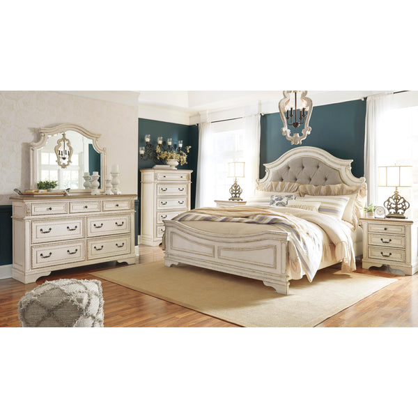 Signature Design by Ashley Realyn B743B61 8 pc Queen Upholstered Panel Bedroom Set IMAGE 1