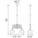  Zuo Jade 98233 Ceiling Lamp - Antique Black IMAGE 5