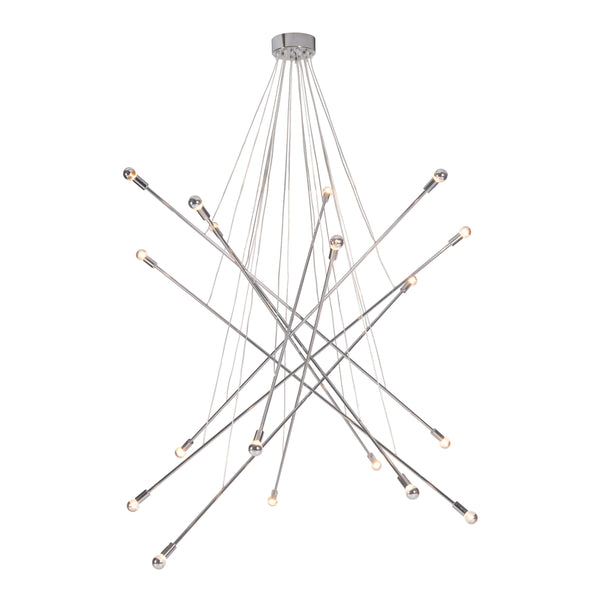  Zuo Belief 50216 Ceiling Lamp - Chrome IMAGE 1