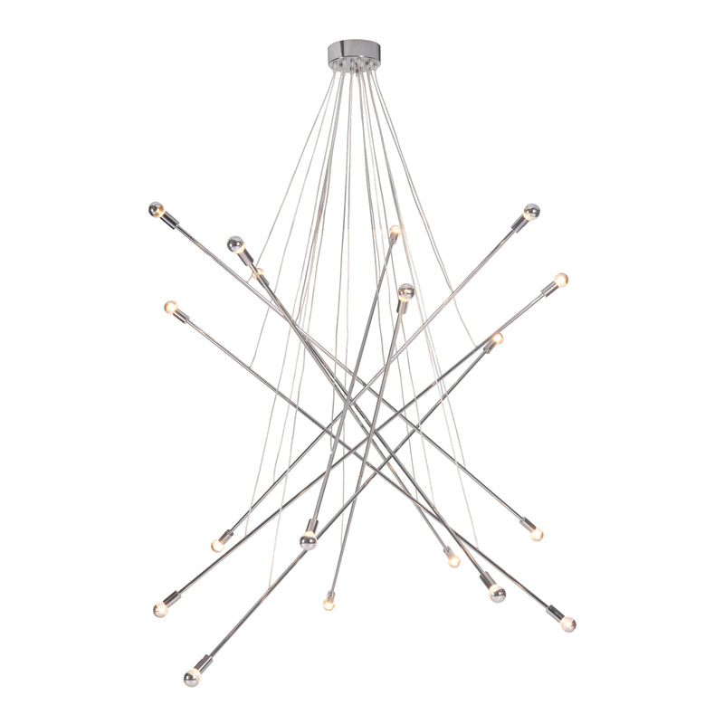  Zuo Belief 50216 Ceiling Lamp - Chrome IMAGE 1