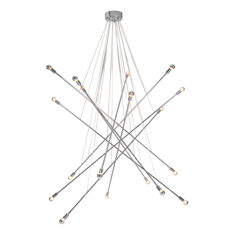  Zuo Belief 50216 Ceiling Lamp - Chrome IMAGE 3