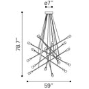  Zuo Belief 50216 Ceiling Lamp - Chrome IMAGE 6