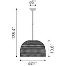  Zuo Paradise 50210 Ceiling Lamp - Grey IMAGE 6