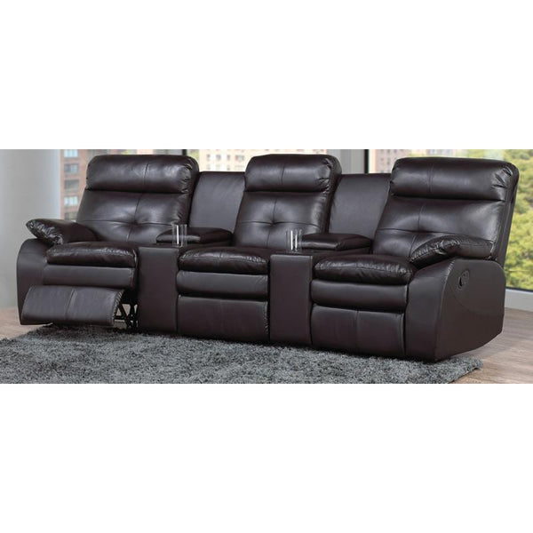  IFDC Bonded Leather 3-Seat Home Theatre Seating IF 9075 IMAGE 1