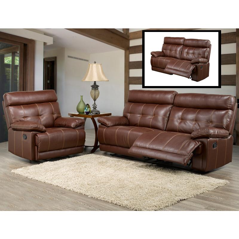 IFDC Reclining Bonded Leather Sofa IF 8006 - S IMAGE 2