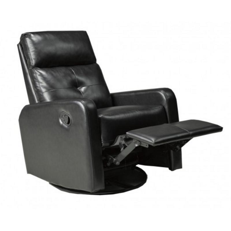 Brassex Swivel, Rocker Fabric and Leather Look Recliner JF657-ESP IMAGE 2