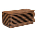  Zuo Linea 199053 Narrow Entertainment Stand - Walnut IMAGE 1