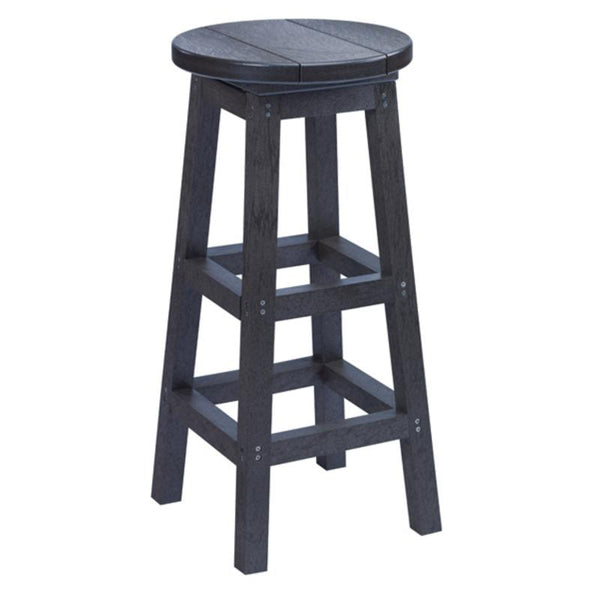 C.R. Plastic Products Generation C23-14 Swivel Bar Stool - Black IMAGE 1