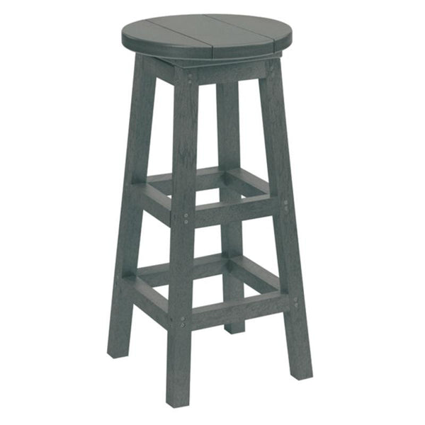 C.R. Plastic Products Generation C23-18 Swivel Bar Stool - Slate Grey IMAGE 1