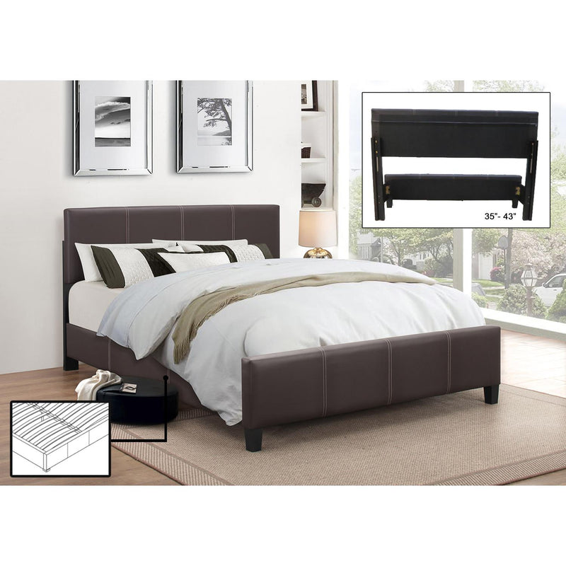 IFDC Full Upholstered Platform Bed IF 176 - 54 IMAGE 1