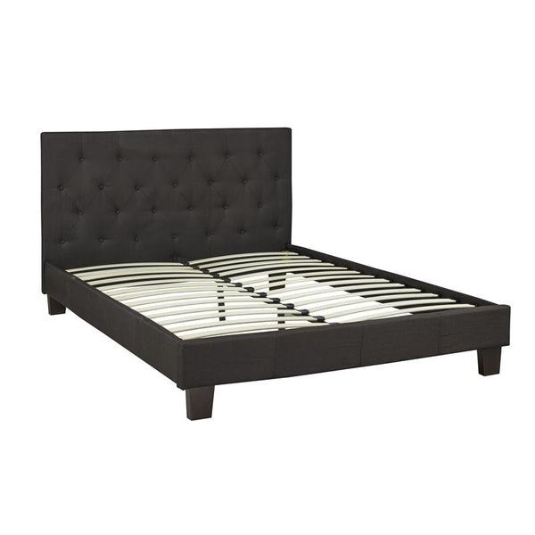 Brassex Queen Upholstered Bed JX366 Queen Upholstered Bed (DBr) IMAGE 1