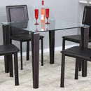  IFDC Square Dining Table with Glass Top T 1056 IMAGE 1